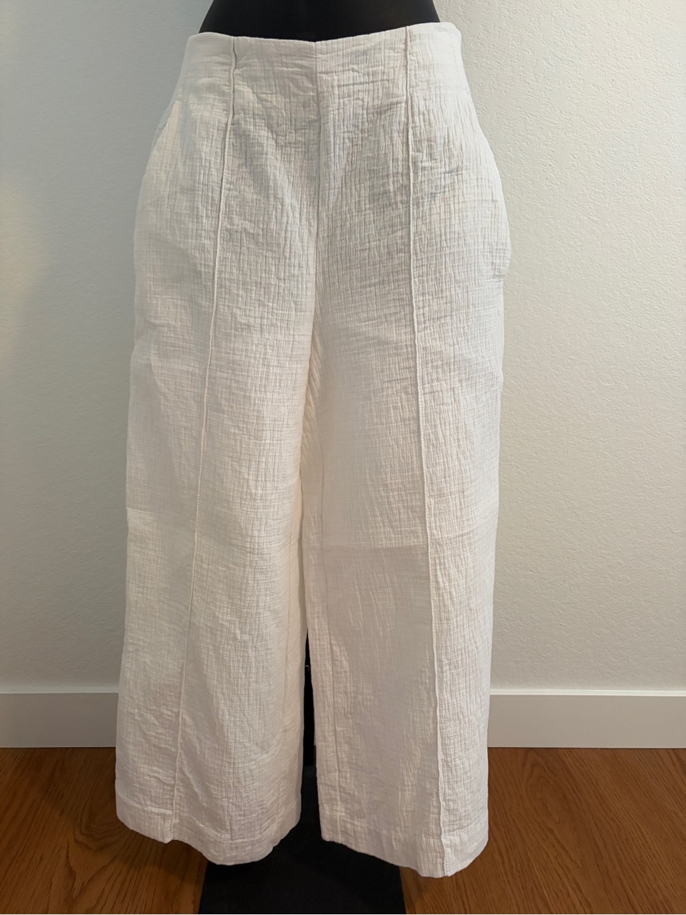 Maeve White Wide-Leg Pants